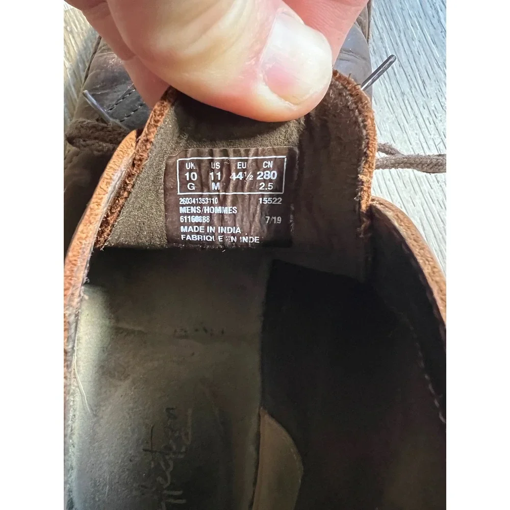Clarks‎ Desert Boots Mens Brown Leather Good Distressed Chukka Shoes